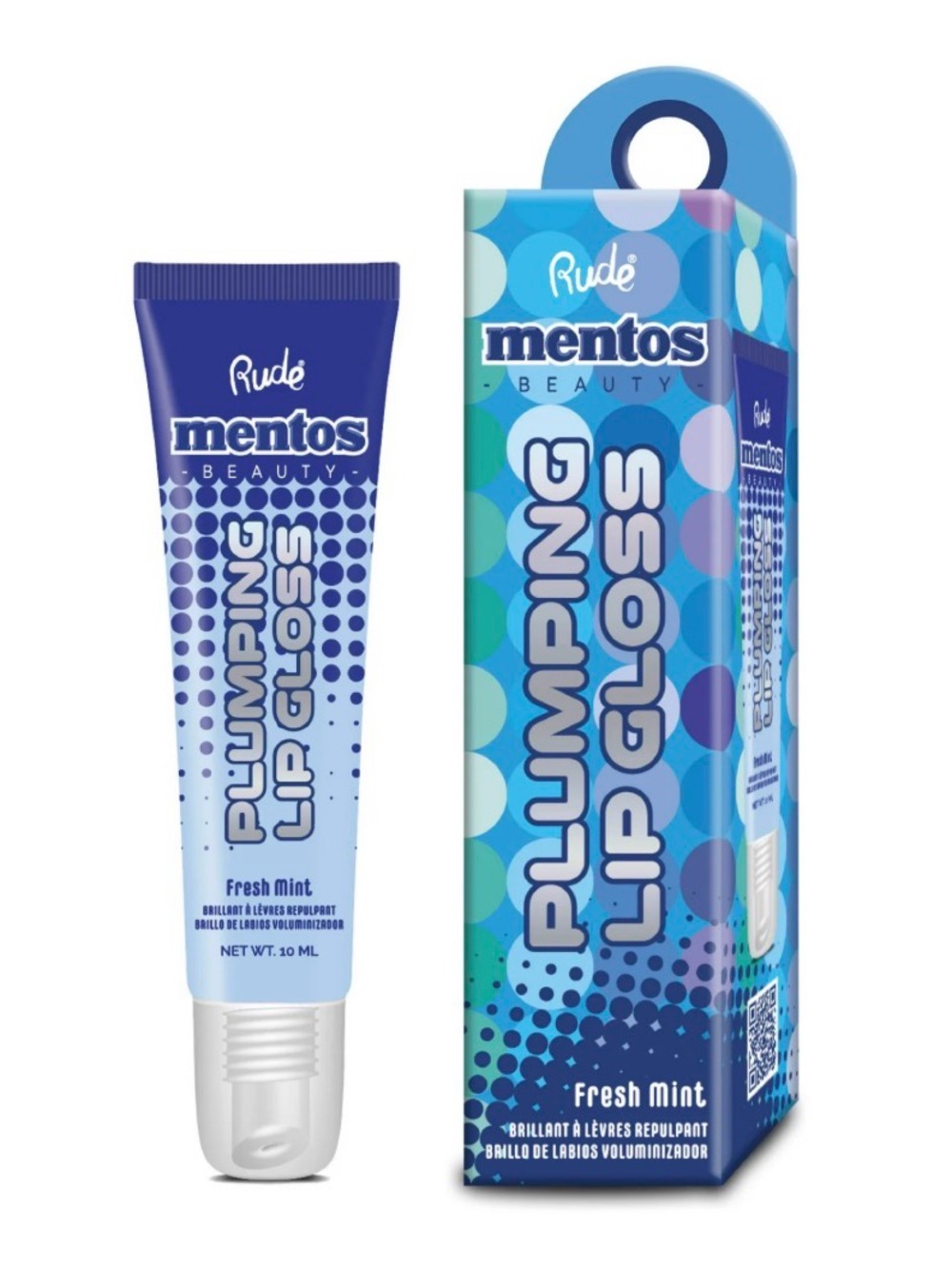 Rude Mentos Plumping Lip Gloss - Fresh Mint (Blue)